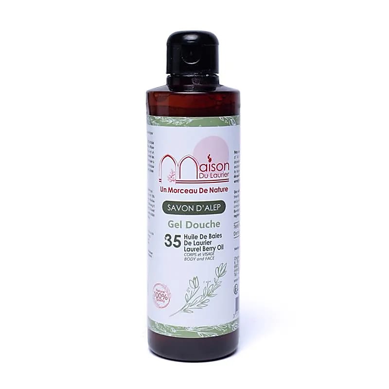 Gel douche au savon d'Alep Maison Du Laurier - 250 ml