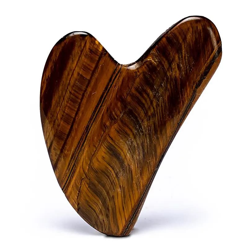 Gua sha massage stone tiger eye - 45g - 8cm