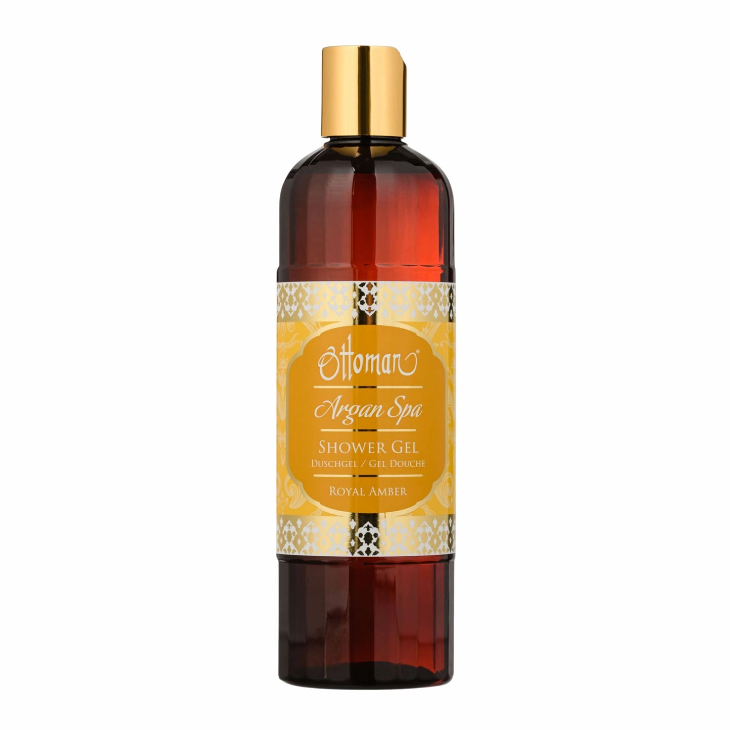Ottoman Argan Spa Duschgel Royal Amber – belebendes Duschgel mit warmem Amberduft in stilvoller 400ml Flasche