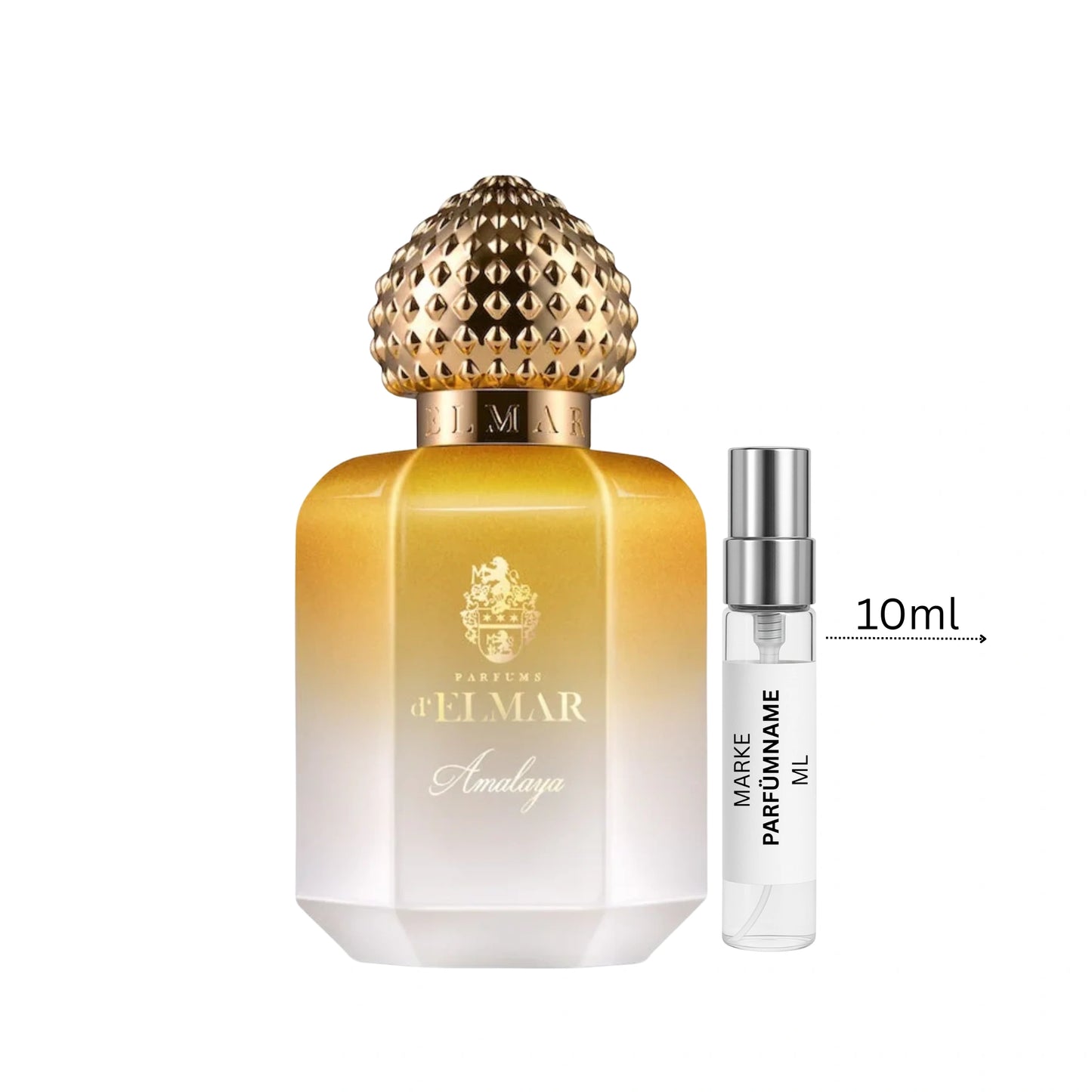 Parfums d’Elmar Amalaya Extrait de Parfum Probe 10 ml, große Duftprobe aus Glas mit Aluminium-Sprühkopf, ideal für besondere Anlässe und als luxuriöser Signature-Duft
