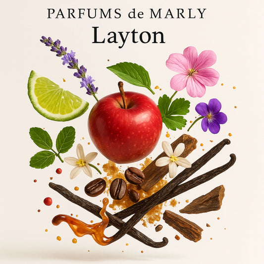 Duftnoten von Layton Parfums de Marly – Apfel, Lavendel, Bergamotte, Jasmin, Vanille, Kaffee & Amber
