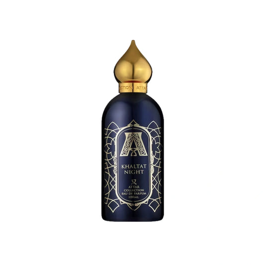 Attar Collection Khaltat Night Eau de Parfum Flakon freigestellt auf weißem Hintergrund – süß-orientalischer Unisexduft mit Kirsche, Apfel, Vanille und Amber