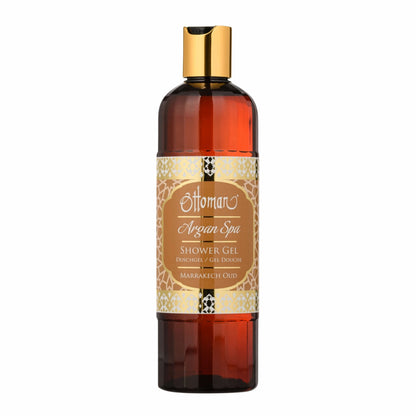 Ottoman Argan Spa Duschgel Marrakech Oud – luxuriöses Duschgel mit intensiv-holzigem Oud-Duft in eleganter 400ml Flasche