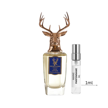 Pana Dora Aqua de Dora Eau de Parfum Probe 1 ml, hochwertige Duftprobe aus Glas mit Aluminium-Sprühkopf neben dem Originalflakon