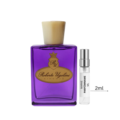 Roberto Ugolini Marzocco Eau de Parfum Probe 2 ml, edle Parfumprobe zum Testen, Glasabfüllung mit feinem Sprühkopf neben dem luxuriösen Flakon