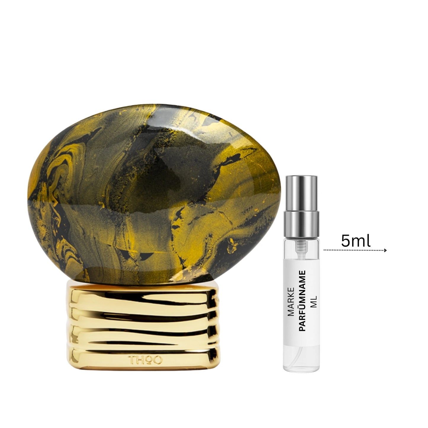 The House of Oud Dates Delight Duftprobe 5 ml neben Flakon – luxuriöser Gourmandduft für Damen und Herren mit Dattel, Karamell und orientalischen Noten