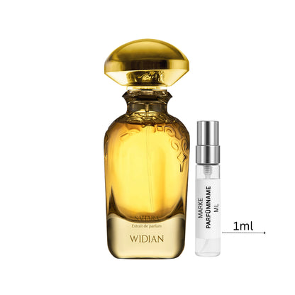 Widian Sahara Extrait de Parfum Probe 1 ml, hochwertige Duftprobe aus Glas mit Aluminium-Sprühkopf neben dem Originalflakon