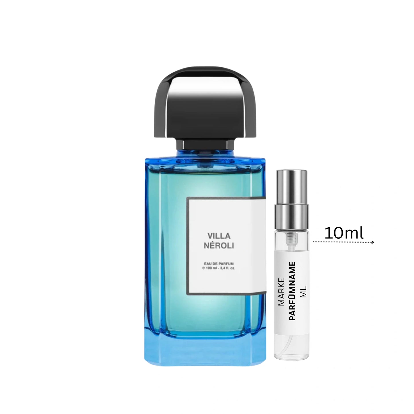 bdk Parfums Villa Néroli Eau de Parfum Probe 10 ml, große Duftprobe aus Glas mit Aluminium-Sprühkopf, ideal für Frühling, Sommer und den Alltag
